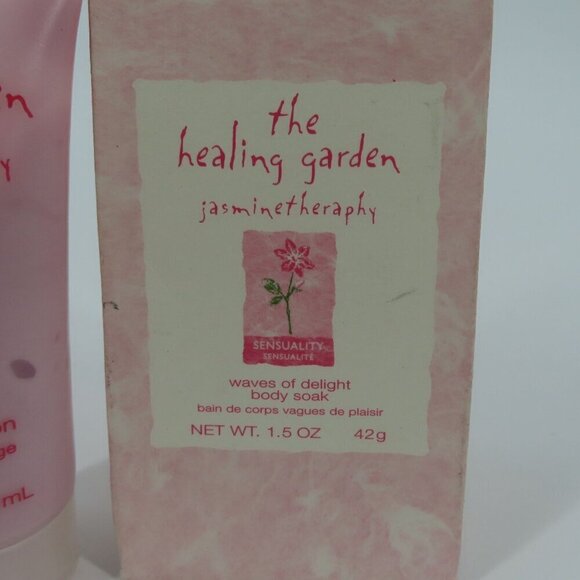 The Healing Garden Jasmine Therapy Body Soak Sensual Massage Lotion Travel Size - Picture 3 of 6